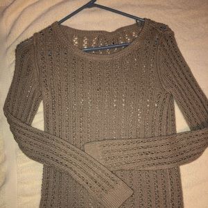 brown long sleeve cutout